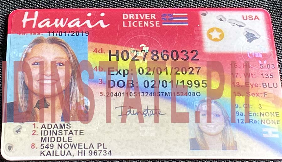 IDINSTATE IDINSTATE.PH New Hawaii State Fake ID