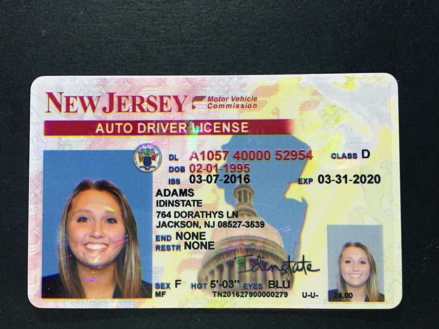 New Jersey Fake Driver License