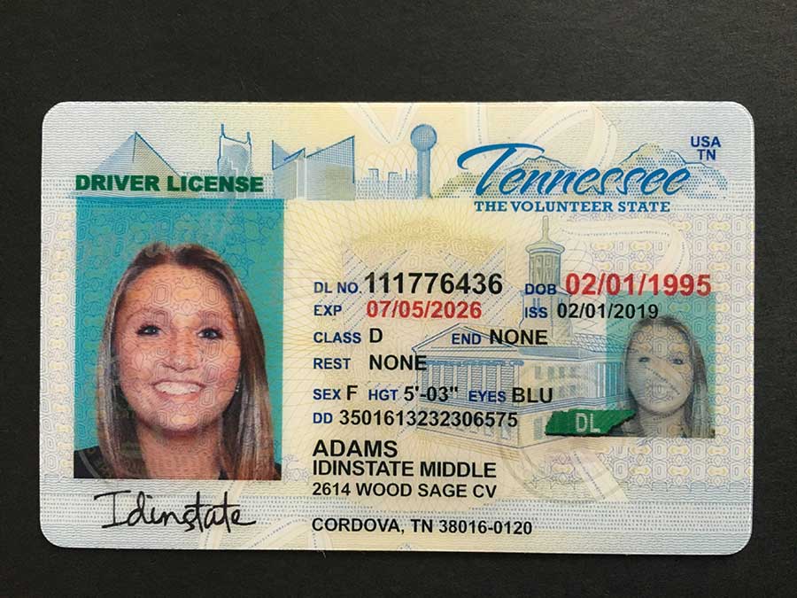 New Tennessee Fake Driver license