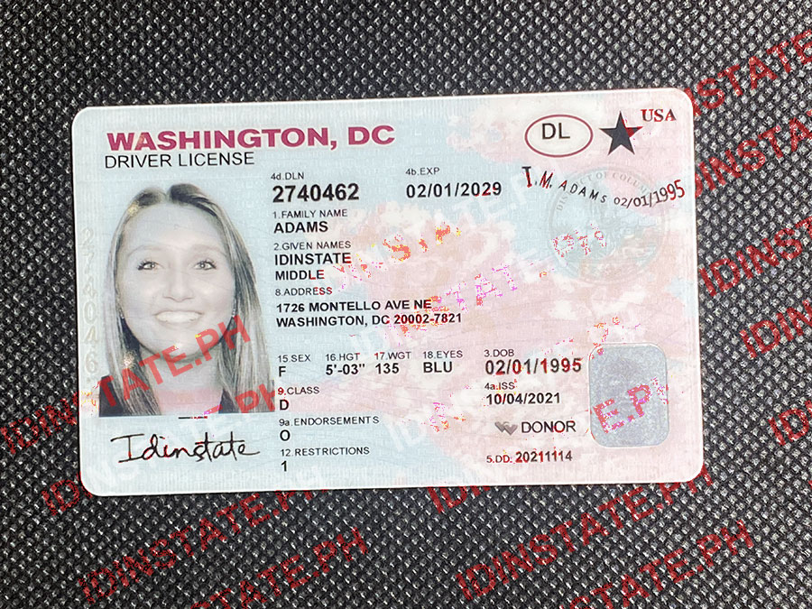 WASHINGTON Fake Driver License